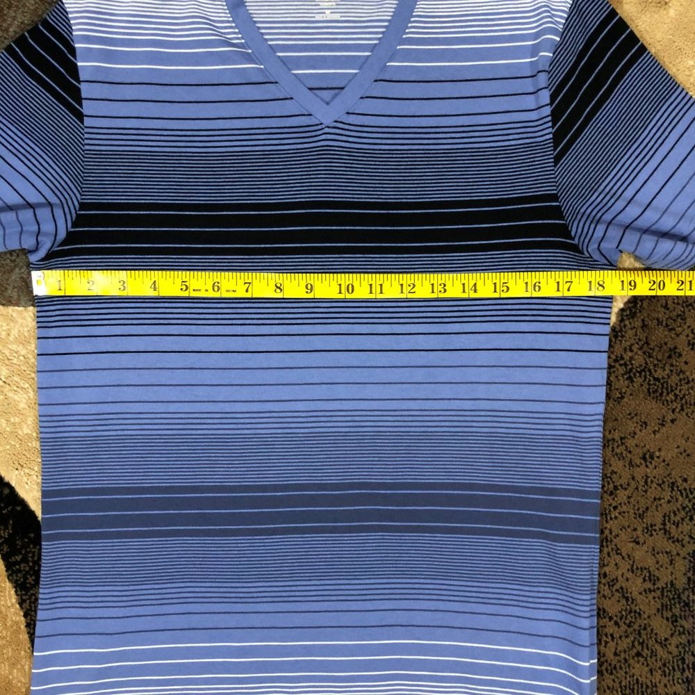 Men’s Blue INC Striped Tee, Size Medium - Picture 5 of 8